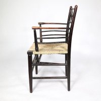 William Morris. A classic Sussex Arts and Crafts ebonized armchair from the Sussex range - Thumbnail 6