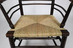 William Morris. A classic Sussex Arts and Crafts ebonized armchair from the Sussex range - Thumbnail 9