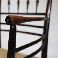 William Morris. A classic Sussex Arts and Crafts ebonized armchair from the Sussex range - Thumbnail 10