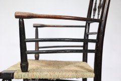 William Morris. A classic Sussex Arts and Crafts ebonized armchair from the Sussex range - Thumbnail 11