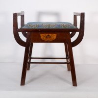 G. M. Ellwood for J. S. Henry. Arts & Crafts 'A' Framed Piano or Dressing Table Stool - Thumbnail 2