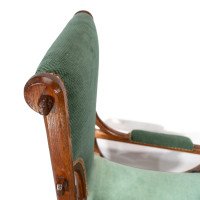 John Pollard Seddon Attributed, a Gothic Revival Oak Armchair with through pegged tenon joints - Thumbnail 7