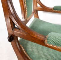 John Pollard Seddon Attributed, a Gothic Revival Oak Armchair with through pegged tenon joints - Thumbnail 8