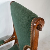 John Pollard Seddon Attributed, a Gothic Revival Oak Armchair with through pegged tenon joints - Thumbnail 18