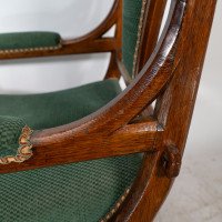 John Pollard Seddon Attributed, a Gothic Revival Oak Armchair with through pegged tenon joints - Thumbnail 17
