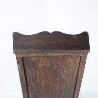 Heal's of London, attributed, Tall Arts & Crafts Oak Wing Back Armchair - Thumbnail 10