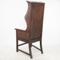 Heal's of London, attributed, Tall Arts & Crafts Oak Wing Back Armchair - Thumbnail 13