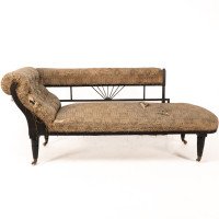 H. W. Batley Attributed, an Anglo-Japanese Ebonised Chaise Lounge or Day Bed - Thumbnail 2