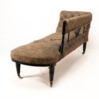 H. W. Batley Attributed, an Anglo-Japanese Ebonised Chaise Lounge or Day Bed - Thumbnail 4