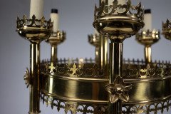 Gothic Revival c.1880 Brass Table Lamp in the Manner of A. W. N. Pugin - Thumbnail 6