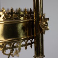 Gothic Revival c.1880 Brass Table Lamp in the Manner of A. W. N. Pugin - Thumbnail 7