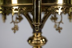 Gothic Revival c.1880 Brass Table Lamp in the Manner of A. W. N. Pugin - Thumbnail 9
