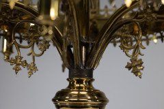 Gothic Revival c.1880 Brass Table Lamp in the Manner of A. W. N. Pugin - Thumbnail 10