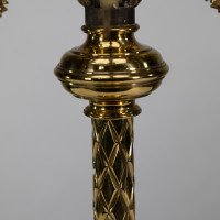 Gothic Revival c.1880 Brass Table Lamp in the Manner of A. W. N. Pugin - Thumbnail 11