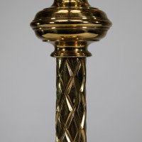 Gothic Revival c.1880 Brass Table Lamp in the Manner of A. W. N. Pugin - Thumbnail 12