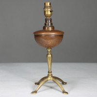 W. A. S. Benson, Arts & Crafts Four-Leg Table Lamp Converted to Electricity - Thumbnail 4
