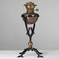 W. A. S. Benson, Cast Iron Four-Leg Table Oil Lamp - Thumbnail 5