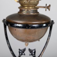 W. A. S. Benson, Cast Iron Four-Leg Table Oil Lamp - Thumbnail 11