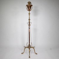 W. A. S. Benson. Arts & Crafts Copper and Brass Telescopic Standard Oil Lamp - Thumbnail 5