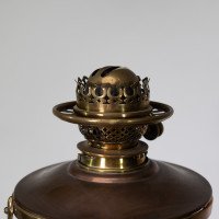 W. A. S. Benson. An Arts & Crafts Copper and Brass Telescopic Standard Oil Lamp - Thumbnail 7