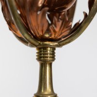 W. A. S. Benson. An Arts & Crafts Copper and Brass Telescopic Standard Oil Lamp - Thumbnail 9