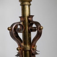 W. A. S. Benson. Arts & Crafts Copper and Brass Telescopic Standard Oil Lamp - Thumbnail 10