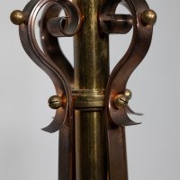W. A. S. Benson. An Arts & Crafts Copper and Brass Telescopic Standard Oil Lamp - Thumbnail 11