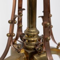W. A. S. Benson. An Arts & Crafts Copper and Brass Telescopic Standard Oil Lamp - Thumbnail 12