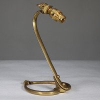 W. A. S. Benson Brass Table Lamp with Heart-Shaped Base - Thumbnail 2