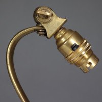 W. A. S. Benson Brass Table Lamp with Heart-Shaped Base - Thumbnail 10