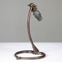 W. A. S. Benson, Arts & Crafts Brass Swan Table Light with Heart-Shaped Base - Thumbnail 6