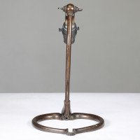 W. A. S. Benson, Arts & Crafts Brass Swan Table Light with Heart-Shaped Base - Thumbnail 5