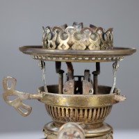 W. A. S. Benson, Copper and Brass Table Oil Lamp with Removable Font - Thumbnail 8