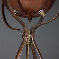 W. A. S. Benson, Copper and Brass Table Oil Lamp with Removable Font - Thumbnail 15