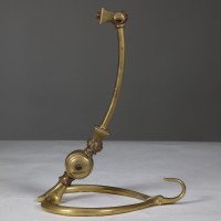 W. A. S. Benson. Pair of Arts & Crafts Brass Table Lamps with Heart Shaped Bases - Thumbnail 4