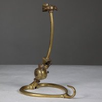 W. A. S. Benson. Pair of Arts & Crafts Brass Table Lamps with Heart Shaped Bases - Thumbnail 5