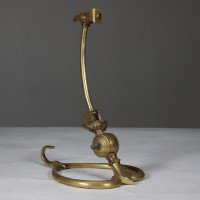 W. A. S. Benson. Pair of Arts & Crafts Brass Table Lamps with Heart Shaped Bases - Thumbnail 8