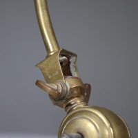 W. A. S. Benson. Pair of Arts & Crafts Brass Table Lamps with Heart Shaped Bases - Thumbnail 13
