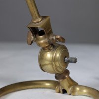 W. A. S. Benson. Pair of Arts & Crafts Brass Table Lamps with Heart Shaped Bases - Thumbnail 14