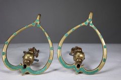 W. A. S. Benson. Pair of Arts & Crafts Brass Table Lamps with Heart Shaped Bases - Thumbnail 18