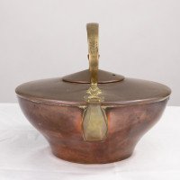 W. A. S. Benson, Arts & Crafts Copper and Brass Kettle with Hoop Handle - Thumbnail 7