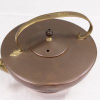 W. A. S. Benson, Arts & Crafts Copper and Brass Kettle with Hoop Handle - Thumbnail 9