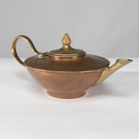W. A. S. Benson, Small Arts & Crafts Copper and Brass Teapot - Thumbnail 3