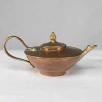 W. A. S. Benson, Small Arts & Crafts Copper and Brass Teapot - Thumbnail 4