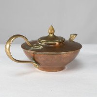 W. A. S. Benson, Small Arts & Crafts Copper and Brass Teapot - Thumbnail 7