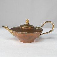 W. A. S. Benson, Small Arts & Crafts Copper and Brass Teapot - Thumbnail 9