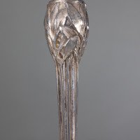 Pair of Arts & Crafts Silver-Plated Table Lamps with Stylised Floral Relief - Thumbnail 13