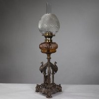 Elkington. Exhibition Quality Aesthetic Movement Silver Plated Oil Lamp. - Thumbnail 4