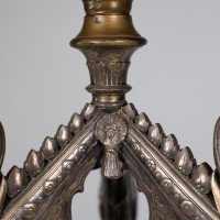 Elkington. Exhibition Quality Aesthetic Movement Silver Plated Oil Lamp. - Thumbnail 11