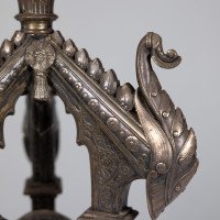 Elkington. Exhibition Quality Aesthetic Movement Silver Plated Oil Lamp. - Thumbnail 12